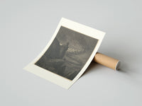 Rolled Souls swirling in whirlwind before figures poster beside its crush-resistant kraft shipping tube