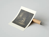 Rolled Lovers embracing on ornate throne poster beside its crush-resistant kraft shipping tube