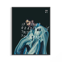 Drake If You're Reading This album cover poster shown in a display frame mockup on a white wall