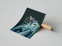 Unframed Drake If You're Reading This poster leaning against a cardboard shipping tube on a white surface