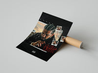 Drake Pain & Simple Album Cover Portrait poster rolled beside its crush-resistant shipping tube