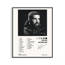 Framed Drake Scorpion print shown as a statement piece on a gallery wall