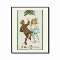Framed Frances Brundage Dancing Children print shown as a bold statement piece on a clean gallery wall