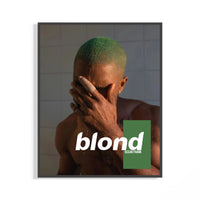 Blond Frank Ocean Album Cover Portrait poster rolled beside its crush-resistant shipping tube