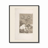 Framed Winged figures and bird-people above sleeping women print shown as a bold statement piece on a clean gallery wall