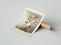 Rolled Owl above bound couple poster beside its crush-resistant kraft shipping tube