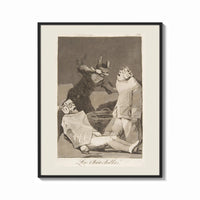 Framed Two figures with locked faces attacked print shown as a bold statement piece on a clean gallery wall