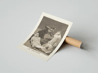 Rolled Two figures with locked faces attacked poster beside its crush-resistant kraft shipping tube