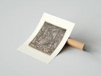 Rolled Death crowning enthroned king poster beside its crush-resistant kraft shipping tube