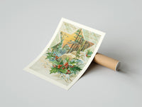 Gently curled Holly With Every Good Wish print beside its protective shipping tube