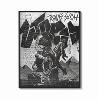 Framed Travis Scott Utopia Album Cover framed poster print shown as a bold statement piece on a clean gallery wall