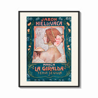 Framed Jabon Hiel de Vaca La Giralda print shown as a bold statement piece on a clean gallery wall