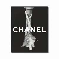 Framed Chanel Black & White Luxury print shown as a bold statement piece on a clean gallery wall