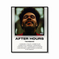 Framed The Weeknd After Hours Album Cover print shown as a bold statement piece on a clean gallery wall