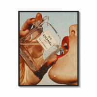 Framed Luxury Fragrance Portrait framed poster print shown as a bold statement piece on a clean gallery wall