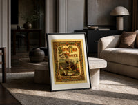 Thomas Nast Santa Claus Works Cover print on the floor, leaning against a travertine table