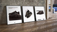Air Jordan 1 Low Travis Scott three-piece set leaning on parquet beside a vintage loft door
