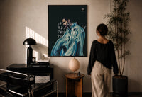 Drake If You're Reading This It's Too Late print in a black frame on a sunlit wall with a viewer