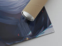Matte paper-texture close-up of the Anime character with heterochromia eyes print