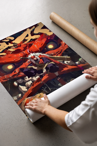 Jiraiya Toad Sage Legendary Sannin Naruto poster rolled beside its crush-resistant shipping tube
