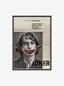 Joker Movie Poster featuring Joaquin Phoenix, showcasing dramatic makeup and a captivating expression in a high-resolution print.