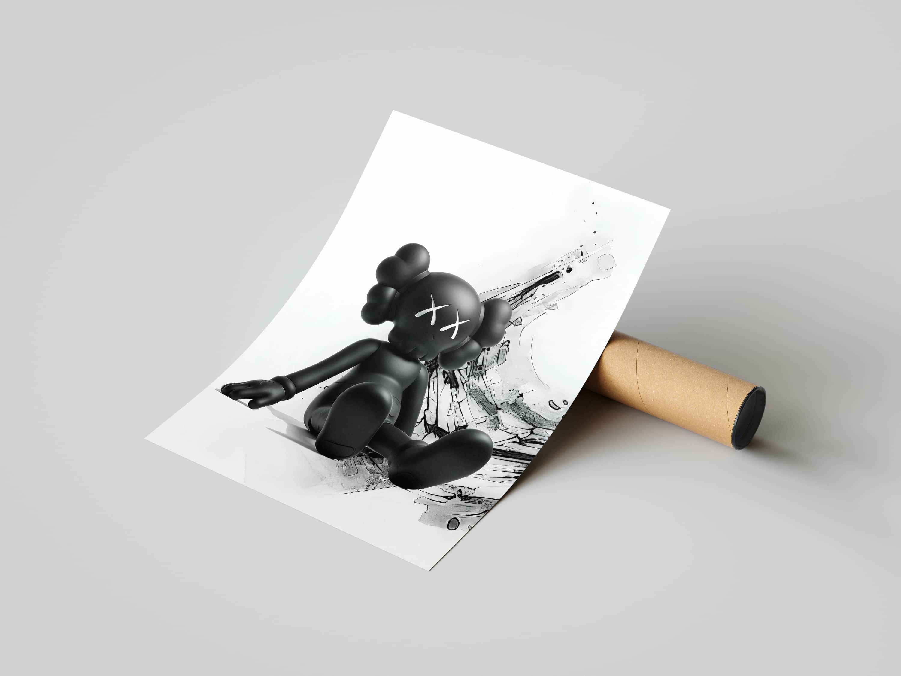 KAWS Artwork Blackout Nike Set of 3 – Haus of Prints