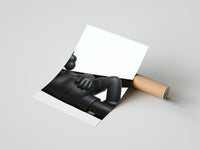 KAWS Companion Monochrome Streetwear poster rolled beside its crush-resistant shipping tube