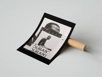 Rolled Kevin Durant basketball player portrait poster beside its crush-resistant kraft shipping tube