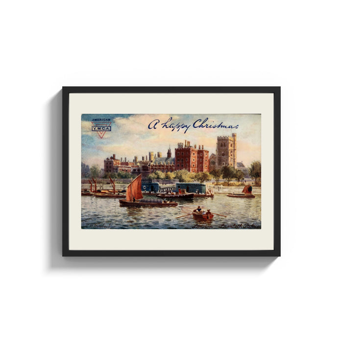 Framed Lambeth Palace on the Thames print shown as a wide statement piece on a clean white wall