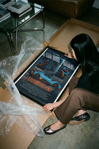 Lamborghini Huracan STO framed print hand-wrapped and packed for safe shipping