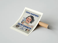 Rolled Woman brushing teeth with toothpaste poster beside its crush-resistant kraft shipping tube