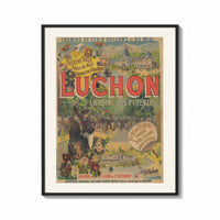 Framed man on horse at festival print shown as a bold statement piece on a clean gallery wall