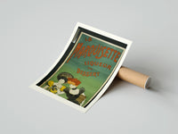Rolled Two elegant women tasting liqueur poster beside its crush-resistant kraft shipping tube