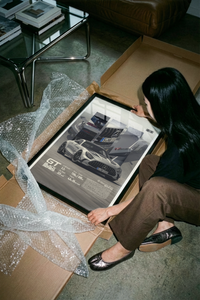 Mercedes-AMG GT Black Series framed print hand-wrapped and packed for safe shipping