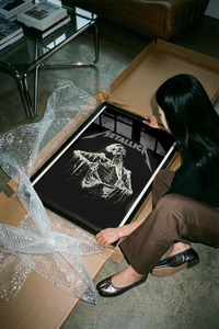 Metallica Decaying Corpse Skeleton framed print hand-wrapped and packed for safe shipping
