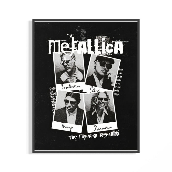 Framed Metallica The Memory Remains print shown as a statement piece on a gallery wall