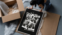 Metallica The Memory Remains framed print being unboxed from protective packaging