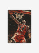 Stunning trio of Michael Jordan artwork featuring powerful dunk and intense facial expressions.