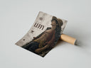 Rolled Anime pirate in straw hat poster beside its crush-resistant kraft shipping tube