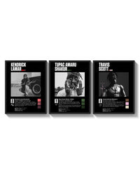 Hip Hop Legends Set of 3 arranged on a bright gallery wall