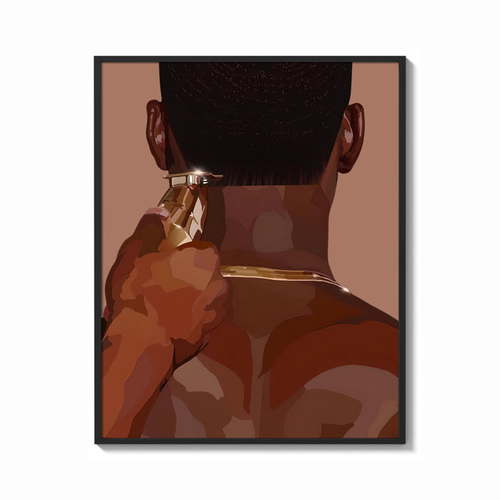 Framed Clipper Line-Up print shown as a bold statement piece on a clean gallery wall