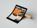 Rolled Nike Blazer high-top sneaker poster beside its crush-resistant kraft shipping tube
