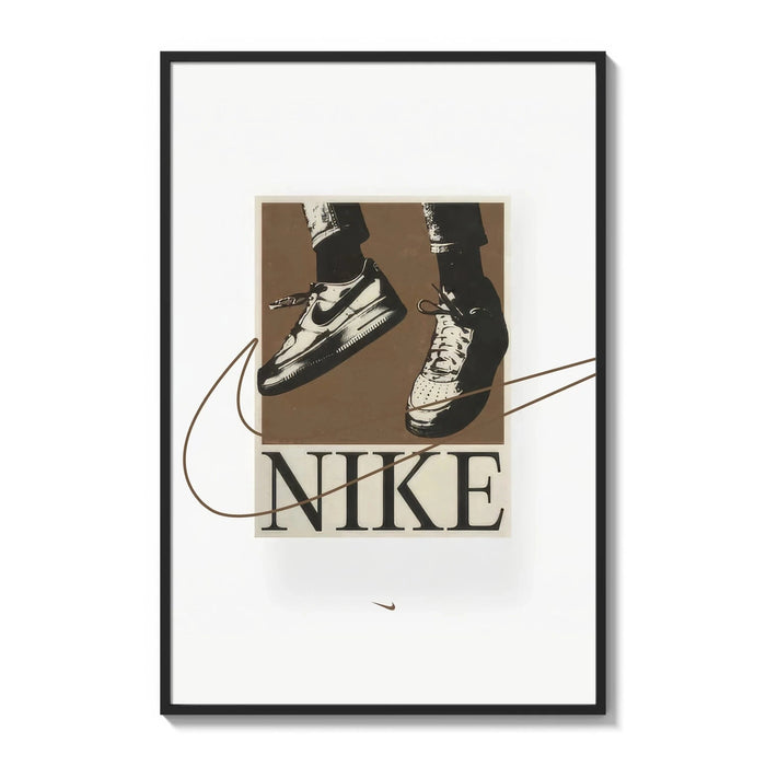 Nike Air Force 1 Streetwear poster framed on a white gallery wall
