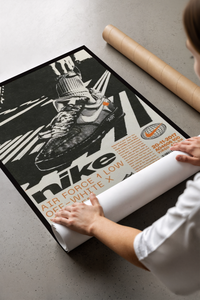 Nike Air Force 1 Low sneaker print laid flat in a styling flatlay