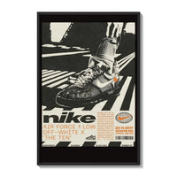 Nike Air Force 1 Low sneaker poster framed on a white gallery wall