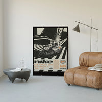 Nike Air Force 1 Low sneaker poster framed in a luxury living-room setting