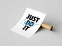 Nike swoosh and typography illustration detail panel from Have a Nice Day gallery print set