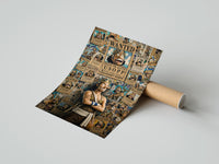 Rolled Usopp with wanted posters poster beside its crush-resistant kraft shipping tube