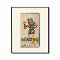 Framed Page holding cup with fish print shown as a bold statement piece on a clean gallery wall