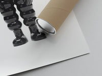 Matte paper-texture close-up of the Black inflated cartoon companion figure print
